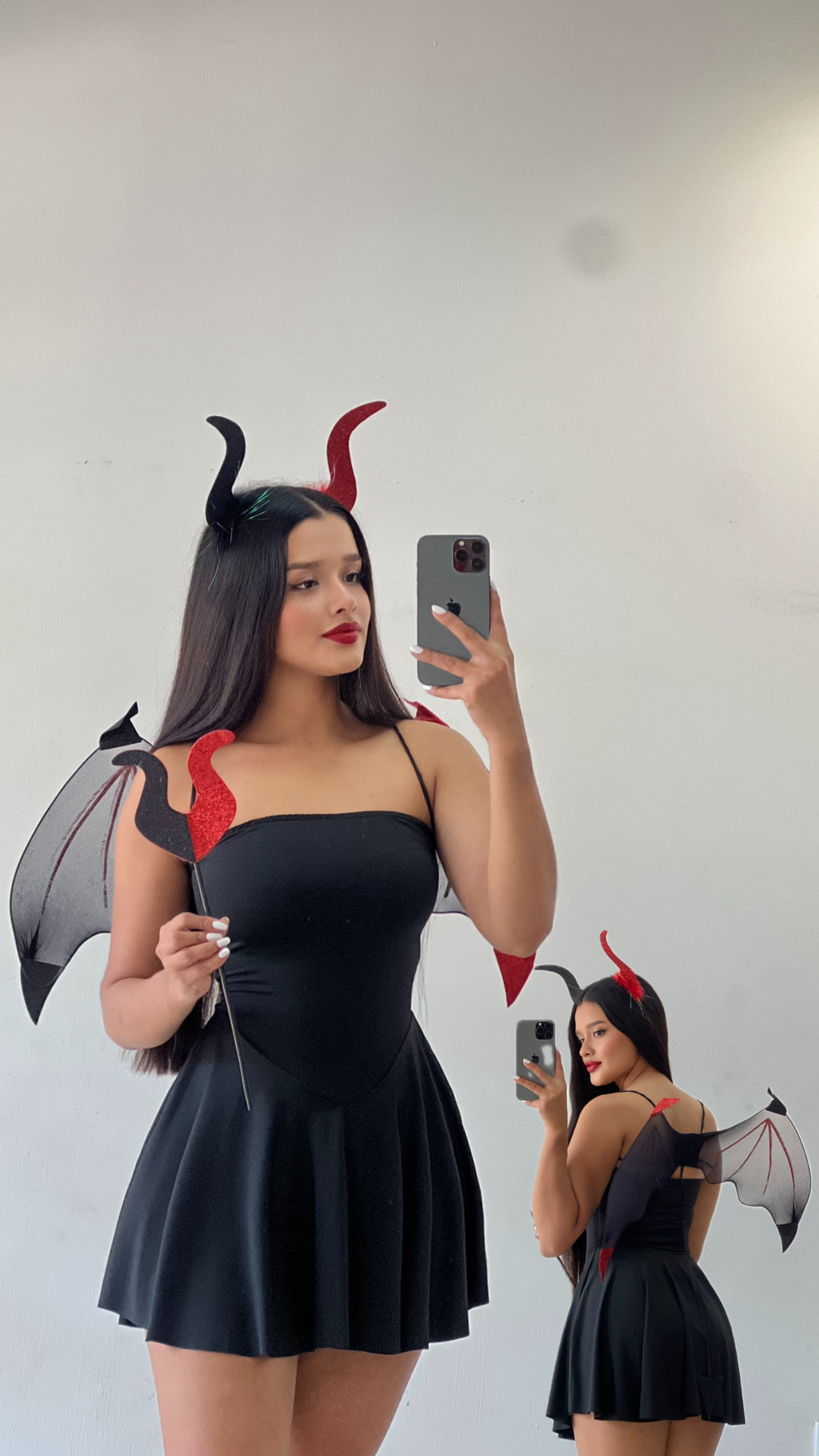 Vestido corto efecto peplum